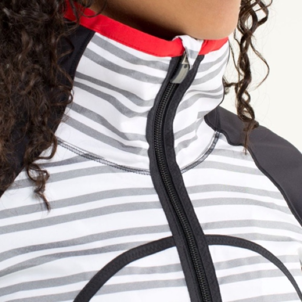 lululemon athletica Black and Red Striped Jacket - Picture 4 of 13